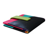 ili New York - MINI ASYMMETRIC CARD WALLET WITH TAB - 7803 - Black Brights