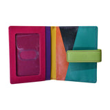 ili New York - MINI ASYMMETRIC CARD WALLET WITH TAB - 7803 - Black Brights