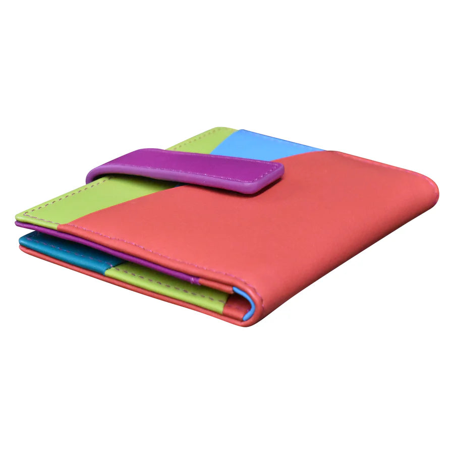 ili New York - MINI ASYMMETRIC CARD WALLET WITH TAB - 7803 - Paradise Multi