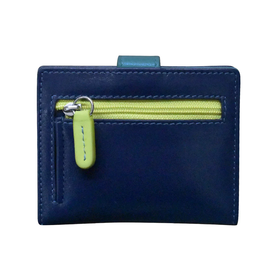ili New York - MINI ASYMMETRIC CARD WALLET WITH TAB - 7803 - Serenity Multi