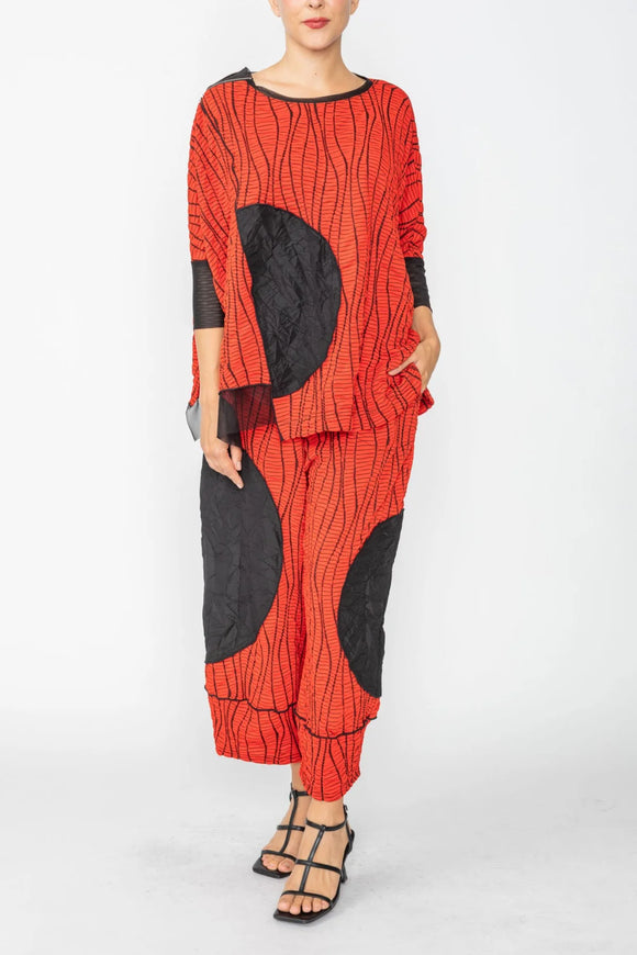 IC COLLECTION Top - 7812T - Black and Red