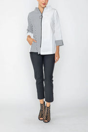 IC COLLECTION Jacket - 7854J - Black and White