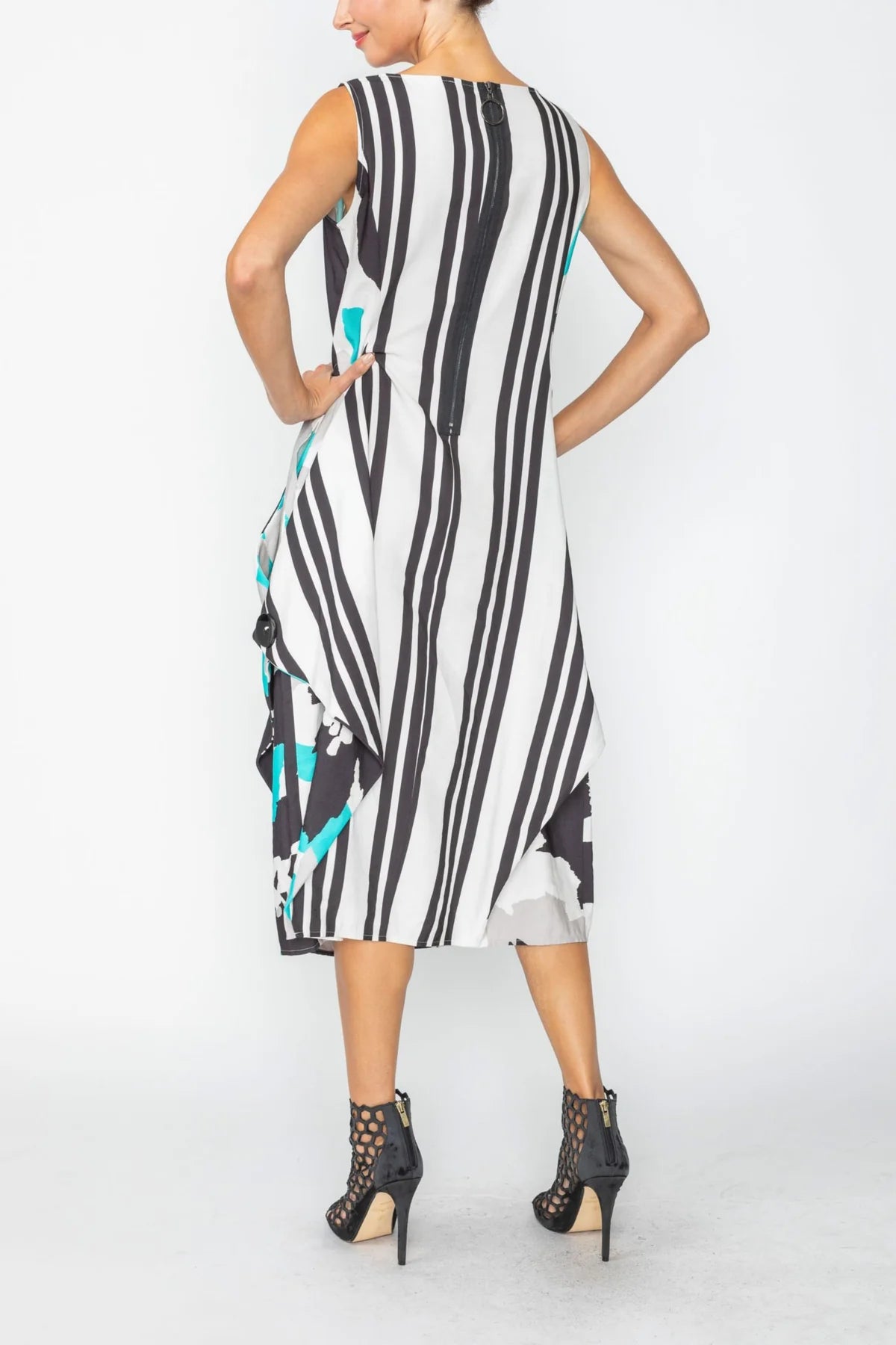 IC COLLECTION Dress - 7856D - Turquoise