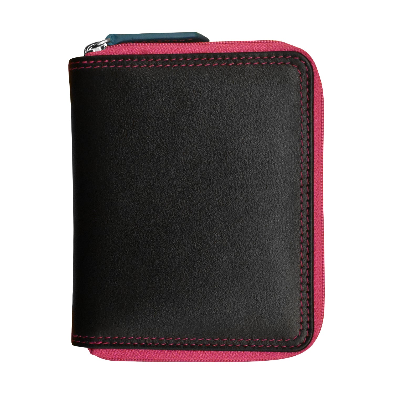 ili New York - SMALL MULTI COLOR ZIP WALLET - 7858 - Black Brights
