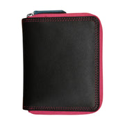 ili New York - SMALL MULTI COLOR ZIP WALLET - 7858 - Black Brights