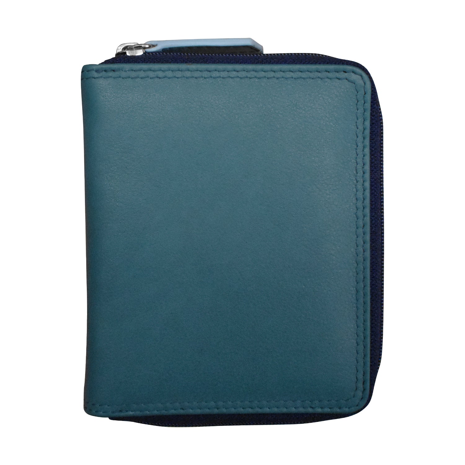 ili New York - SMALL MULTI COLOR ZIP WALLET - 7858 - Denim Multi
