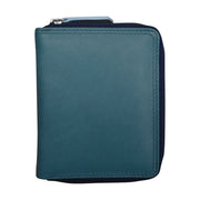 ili New York - SMALL MULTI COLOR ZIP WALLET - 7858 - Denim Multi