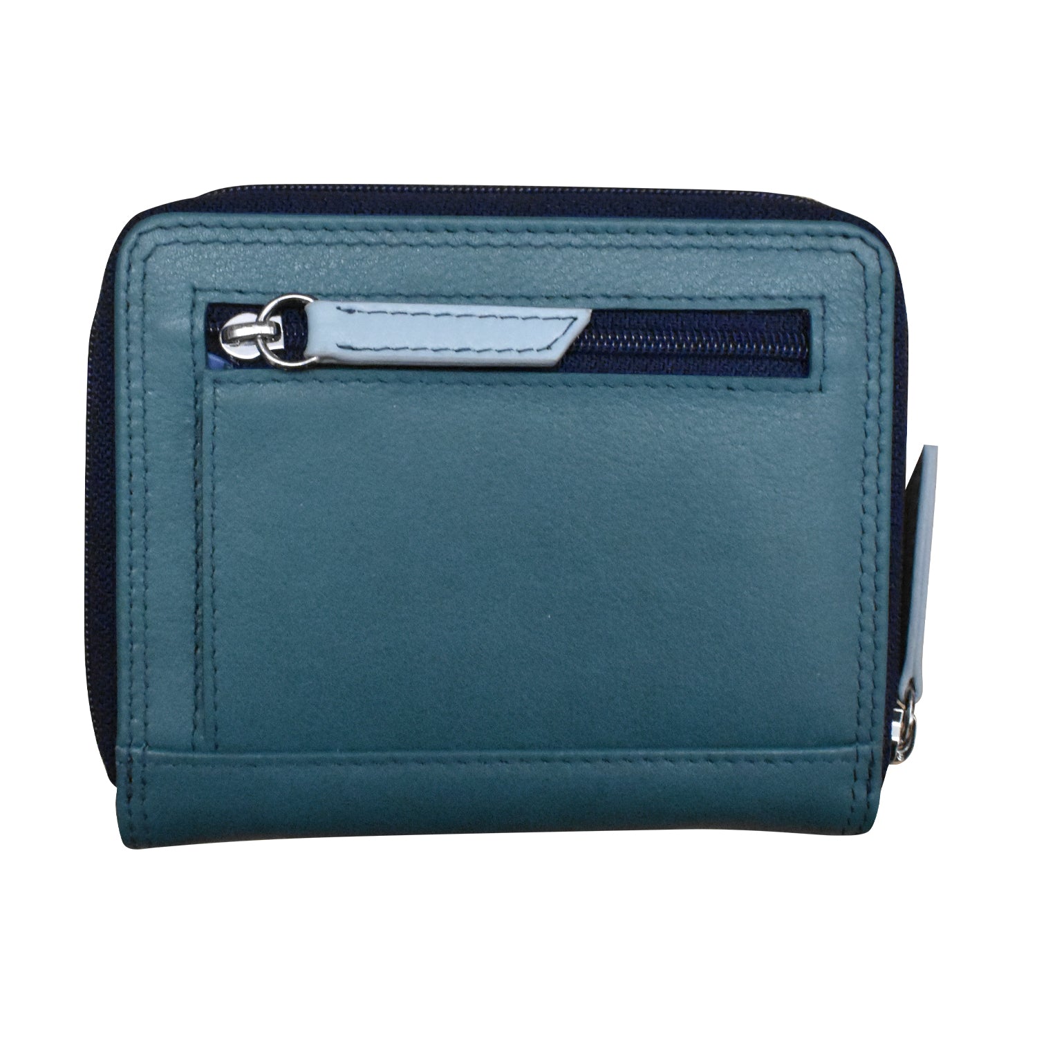 ili New York - SMALL MULTI COLOR ZIP WALLET - 7858 - Denim Multi