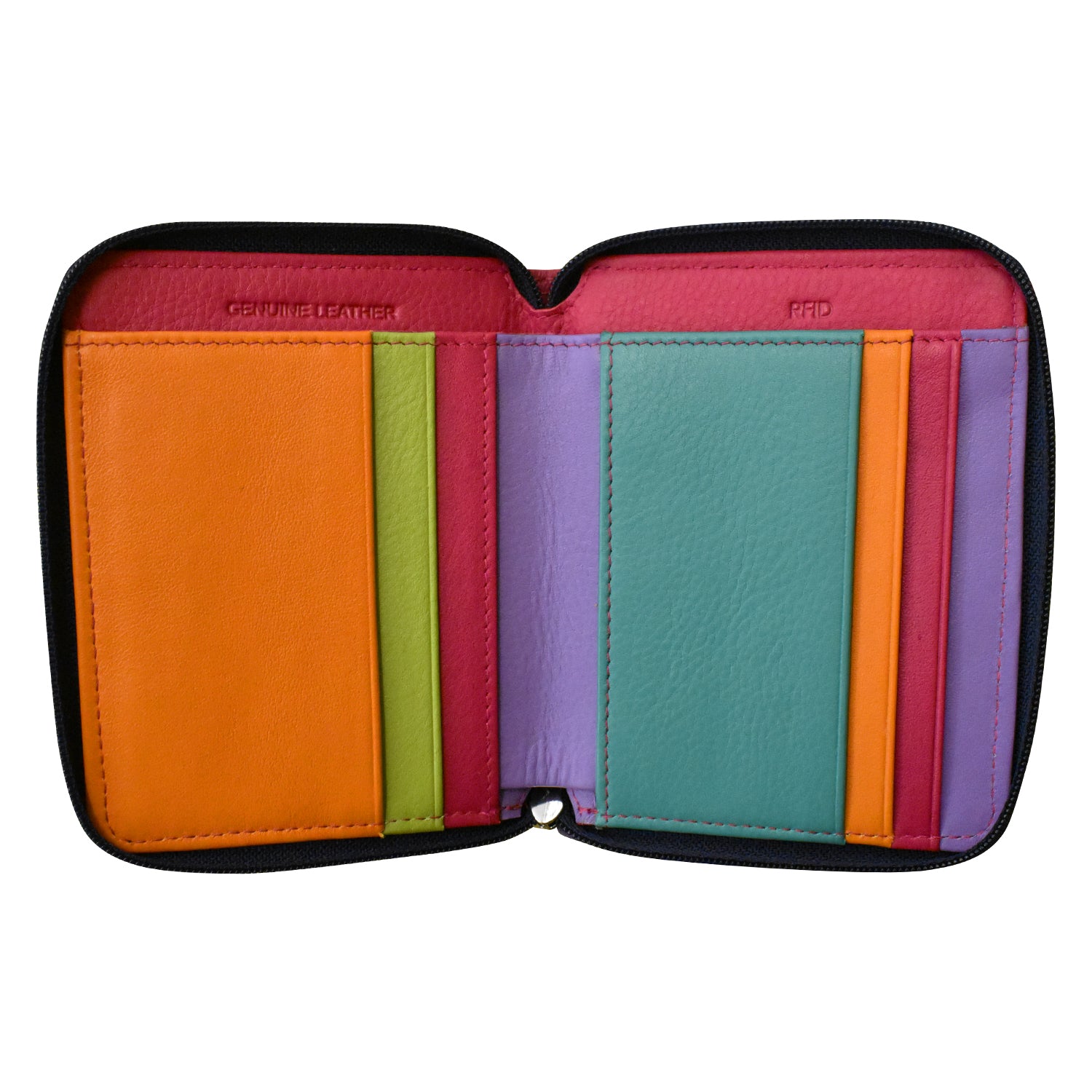 ili New York - SMALL MULTI COLOR ZIP WALLET - 7858 - Palm Beach