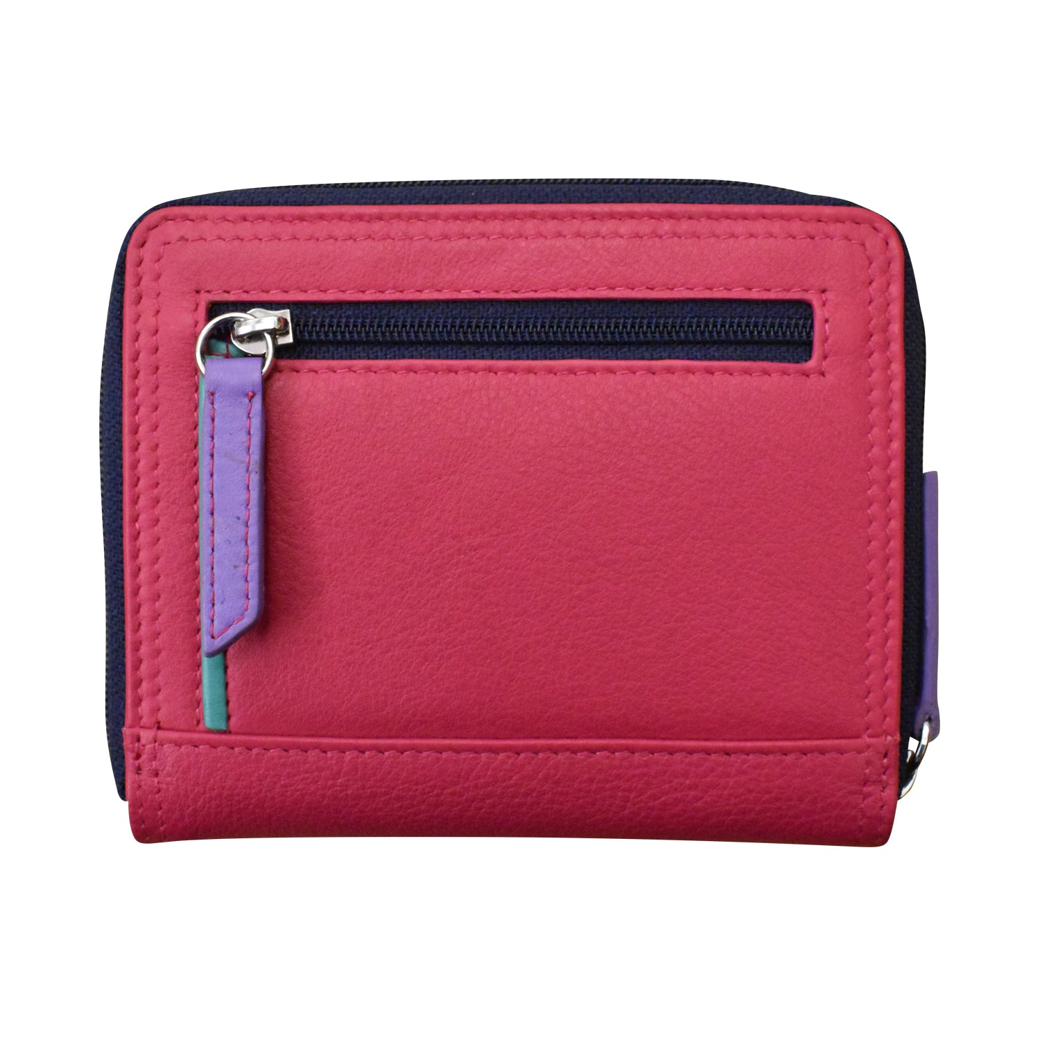 ili New York - SMALL MULTI COLOR ZIP WALLET - 7858 - Palm Beach