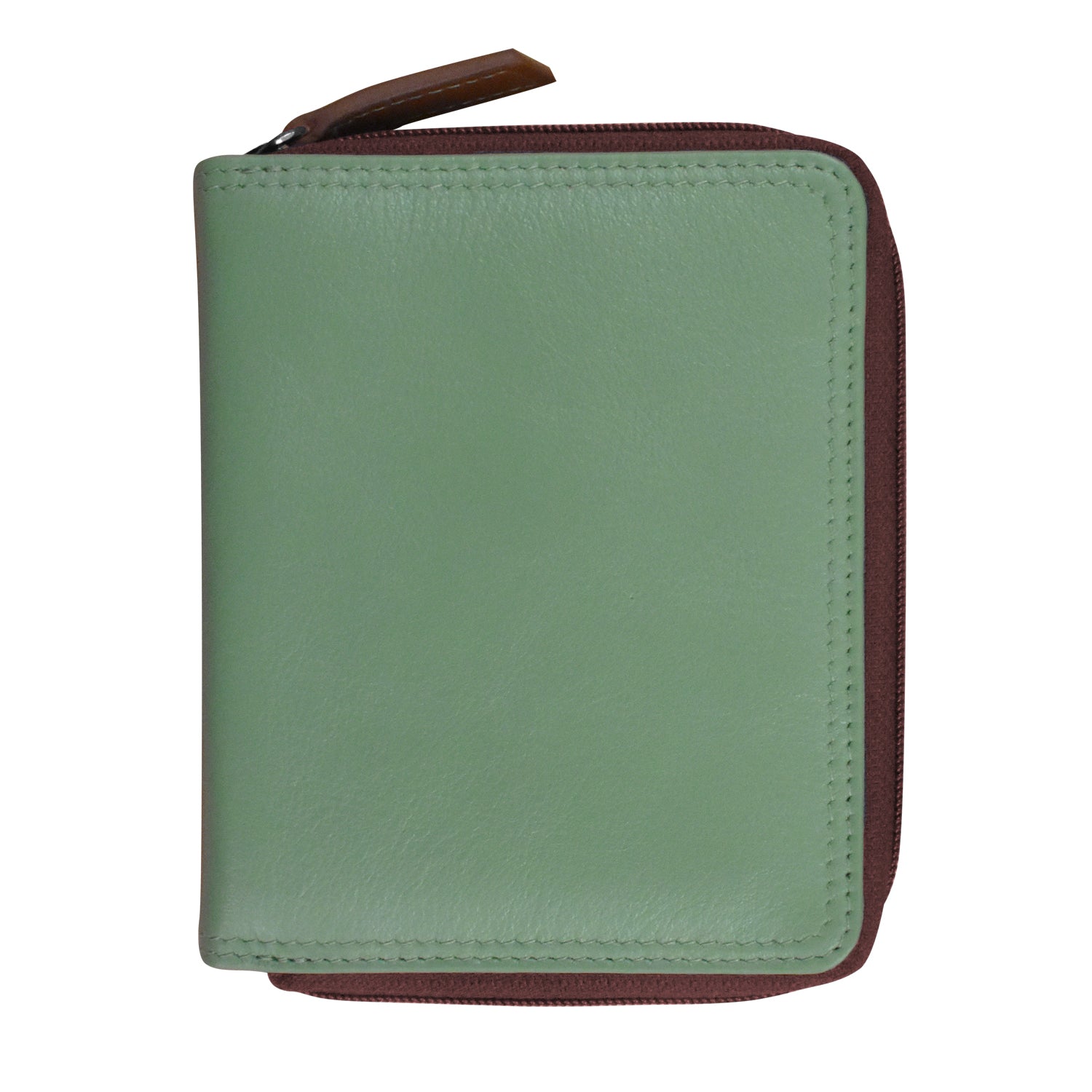 ili New York - SMALL MULTI COLOR ZIP WALLET - 7858 - Sage Multi