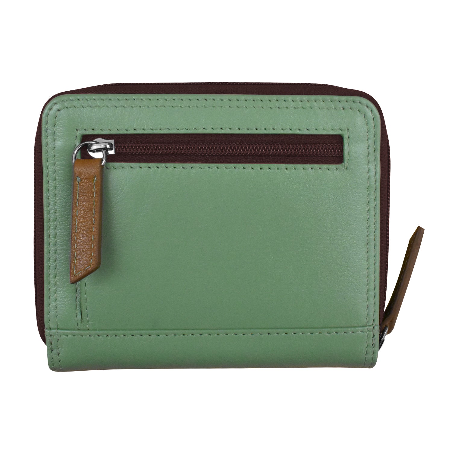ili New York - SMALL MULTI COLOR ZIP WALLET - 7858 - Sage Multi