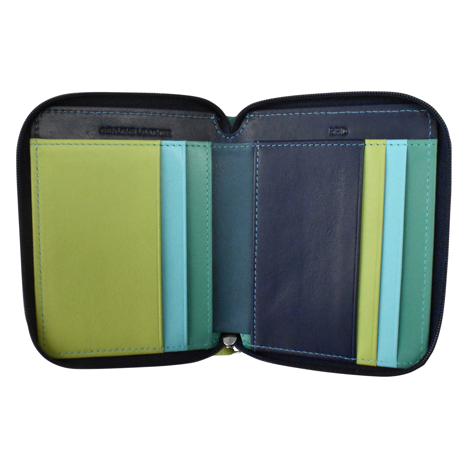 ili New York - SMALL MULTI COLOR ZIP WALLET - 7858 - Serenity Multi
