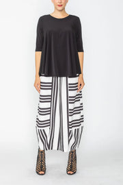 IC COLLECTION Pant - 7861P - Black and White