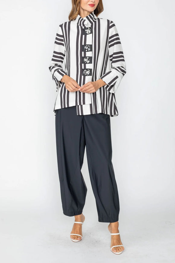 IC COLLECTION Jacket - 7866J - Black and White