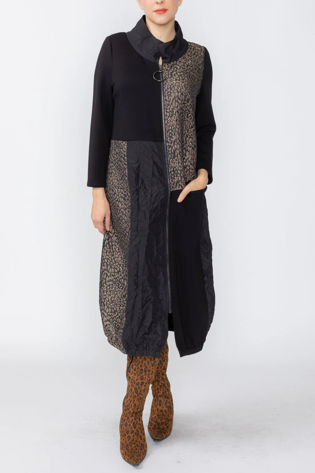 IC COLLECTION Dress - 7915D - TAUPE