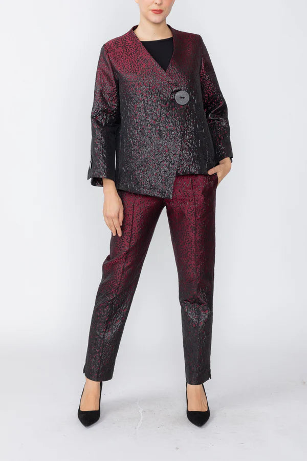 IC COLLECTION Pant - 7943P - WINE