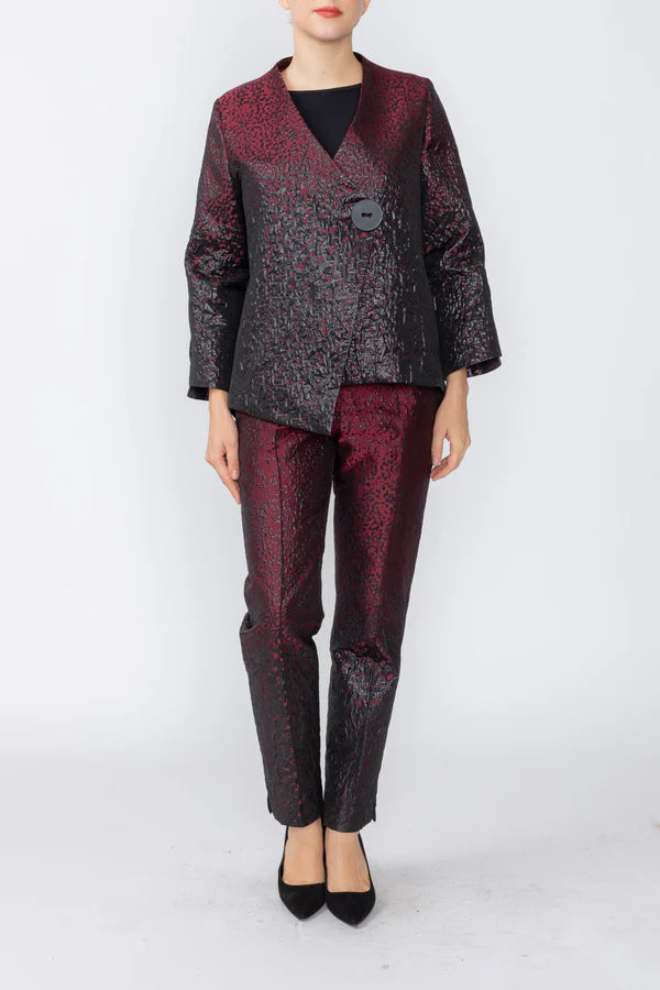 IC COLLECTION Pant - 7943P - WINE
