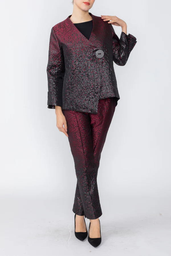 IC COLLECTION Pant - 7943P - WINE