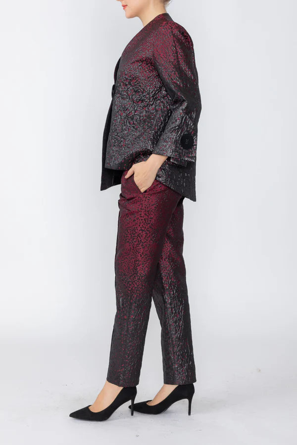 IC COLLECTION Pant - 7943P - WINE