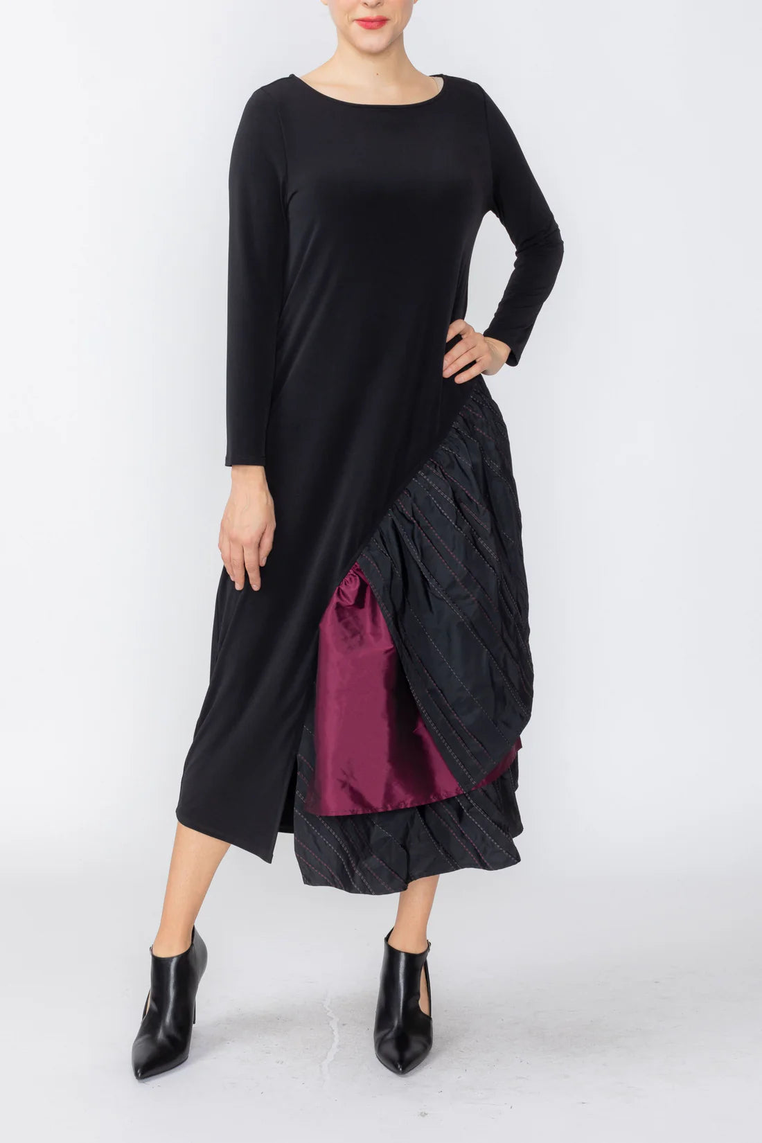 IC COLLECTION Dress - 7949D - BLACK