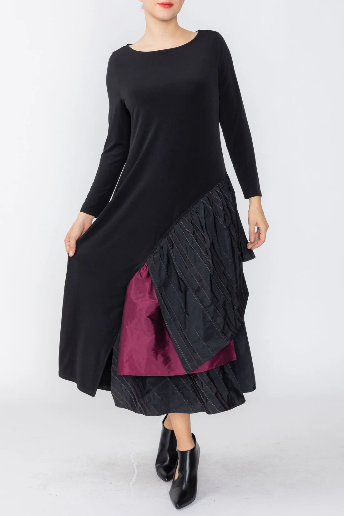 IC COLLECTION Dress - 7949D - BLACK