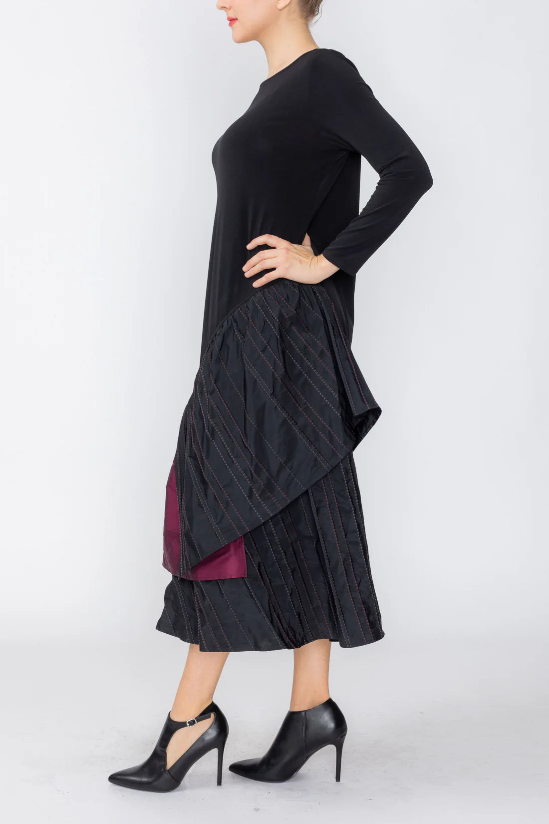 IC COLLECTION Dress - 7949D - BLACK