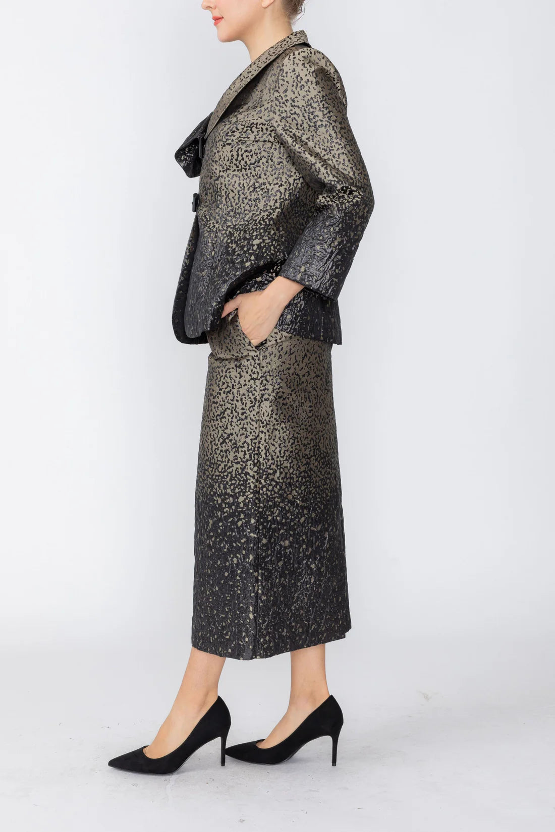 IC COLLECTION Skirt - 8025S - TAUPE