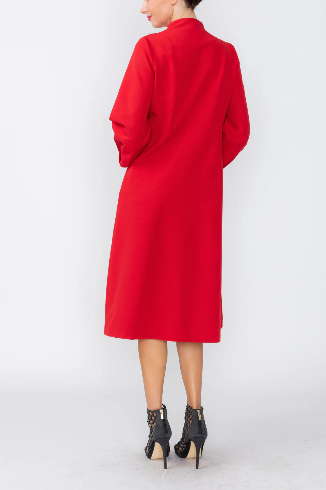 IC COLLECTION Zip Front Dress - 7965D - RED