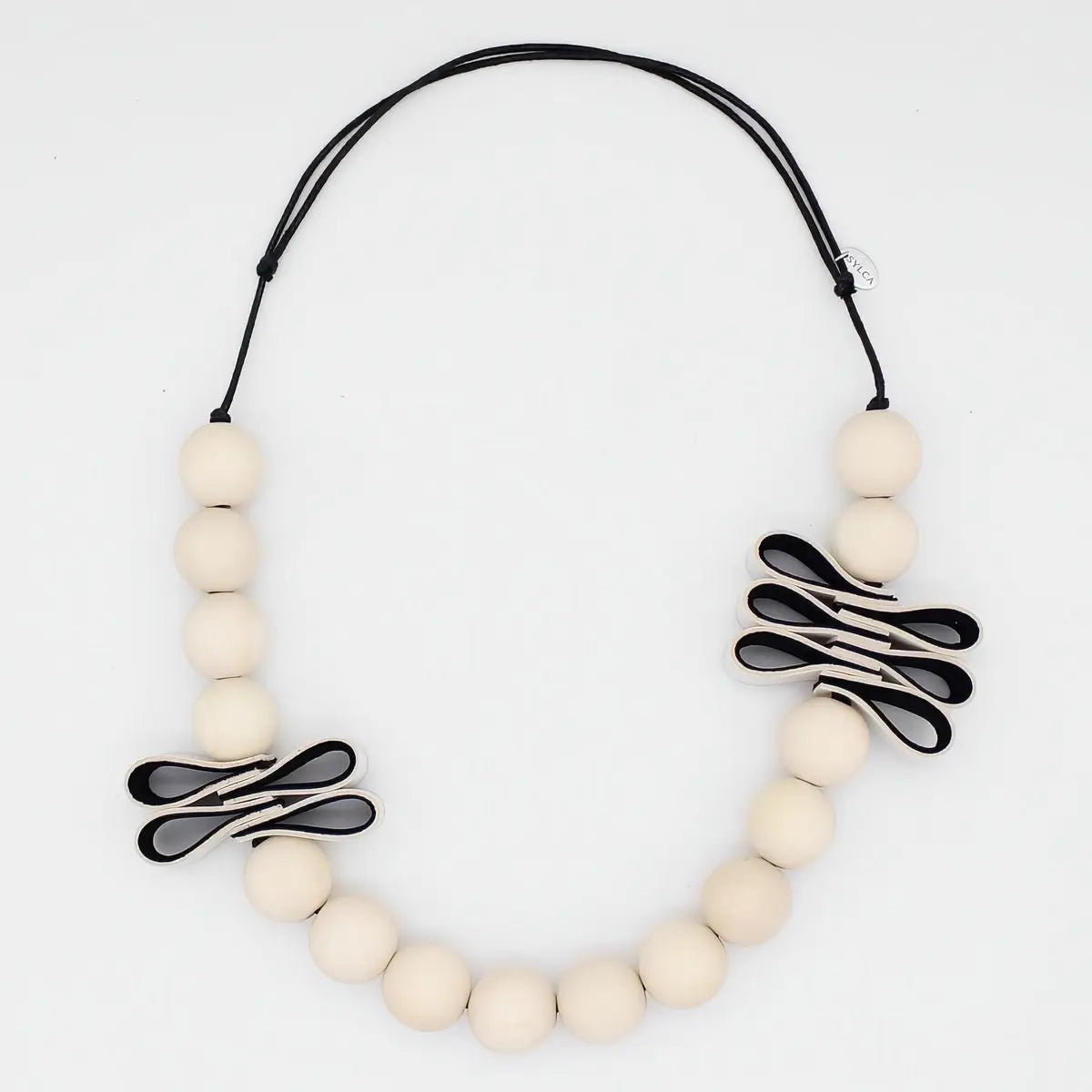 SYLCA White Rustic Fusion Statement Necklace