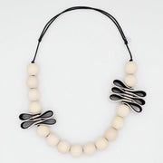 SYLCA White Rustic Fusion Statement Necklace