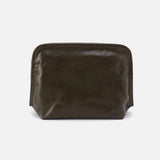 HOBO - Beauty Cosmetic Pouch - DEEP MOSS IN POLISHED LEATHER