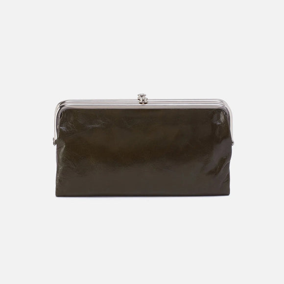 HOBO - Lauren Clutch-Wallet - DARK MOSS IN POLISHED LEATHER