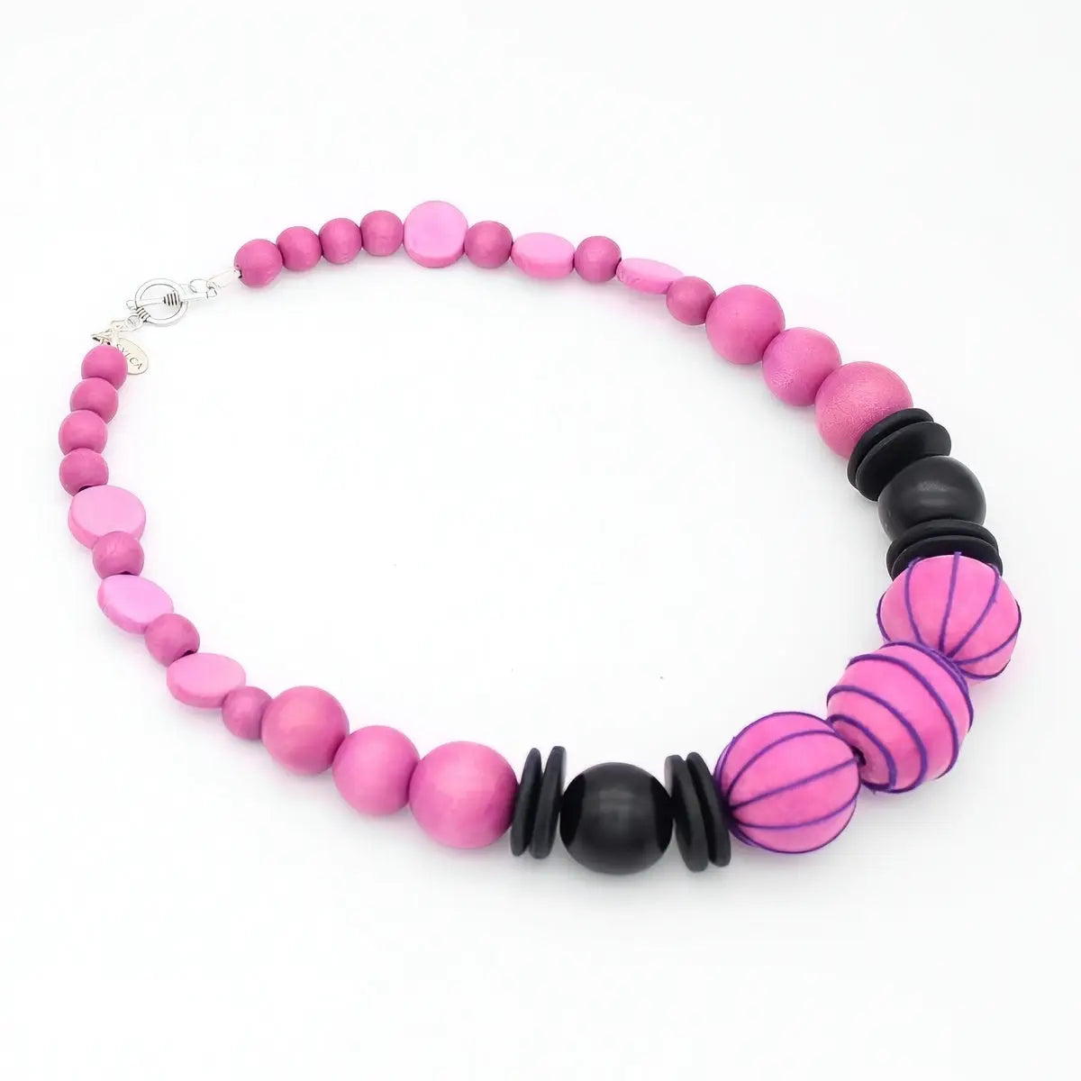 SYLCA Pink Pulse Statement Necklace - SD26N15 - PINK