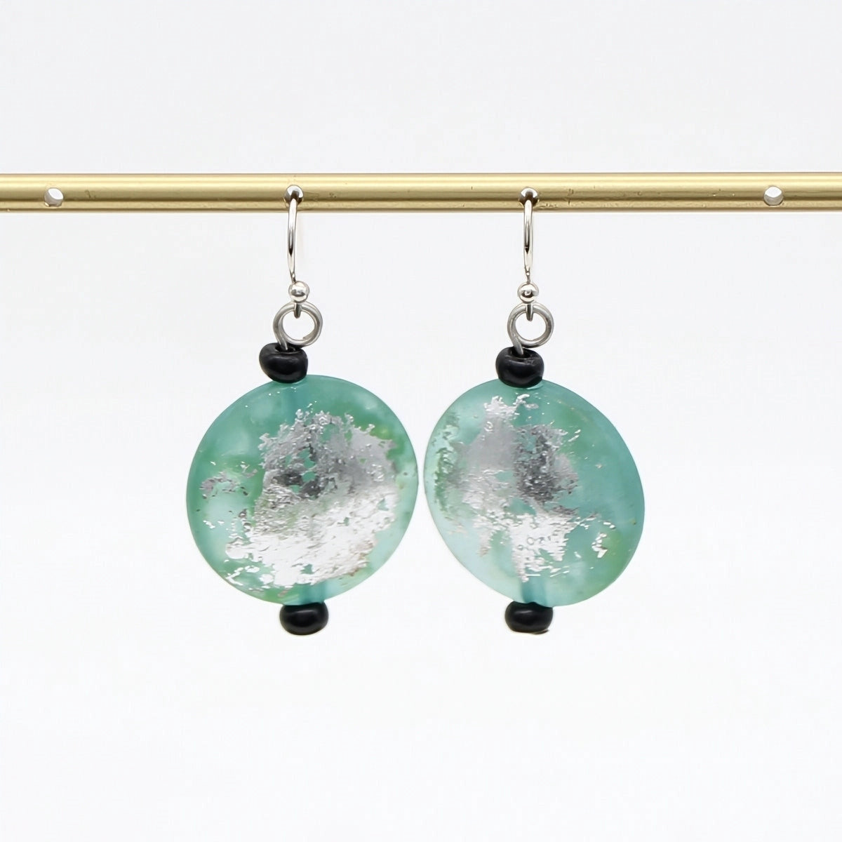 SYLCA Seafoam Silver Drift Earrings
