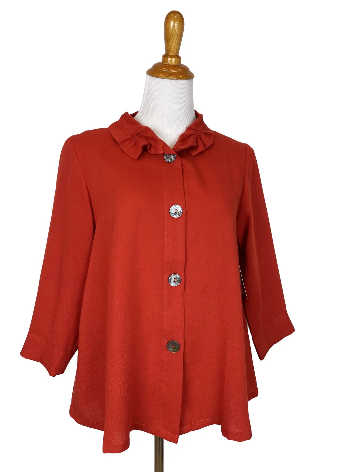 Fridaze AA311 - Flora Linen Jacket w/ Wire Collar