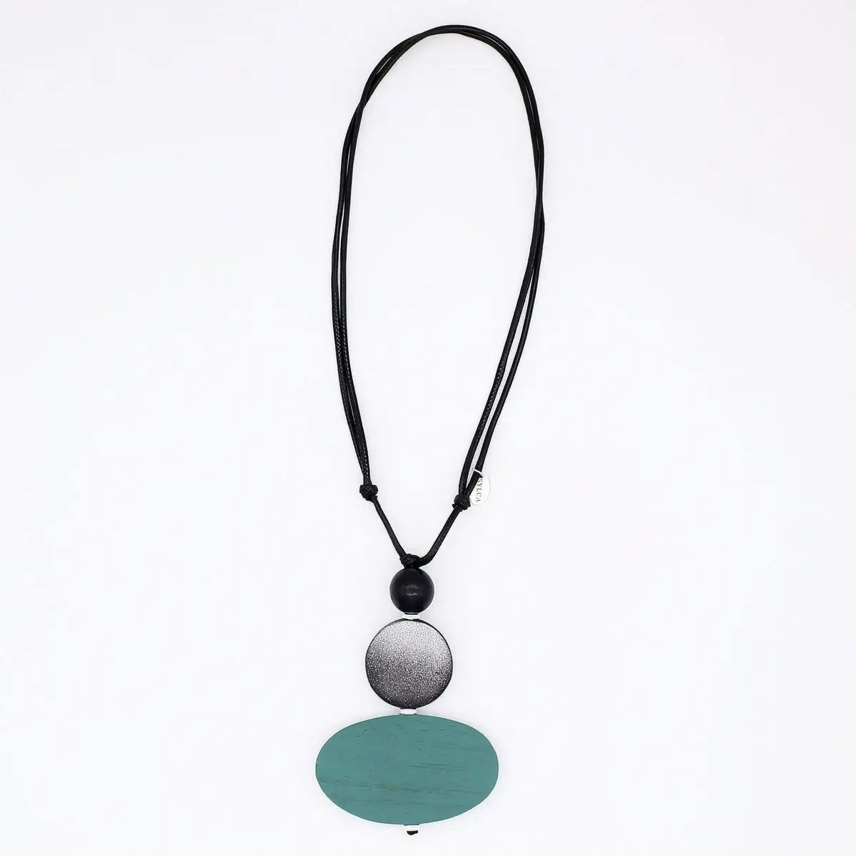 SYLCA Odette Teal Oval Pendant Necklace - SD26N33 - TEAL