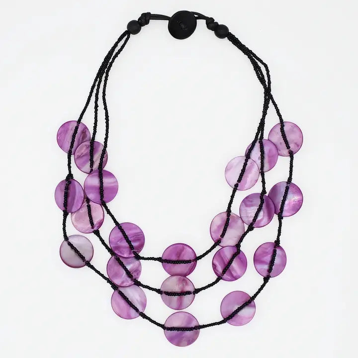 SYLCA Purple Sky Dream Bib Necklace - LS26N15 - PURPLE