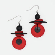 SYLCA Assuta Red Drop Earrings