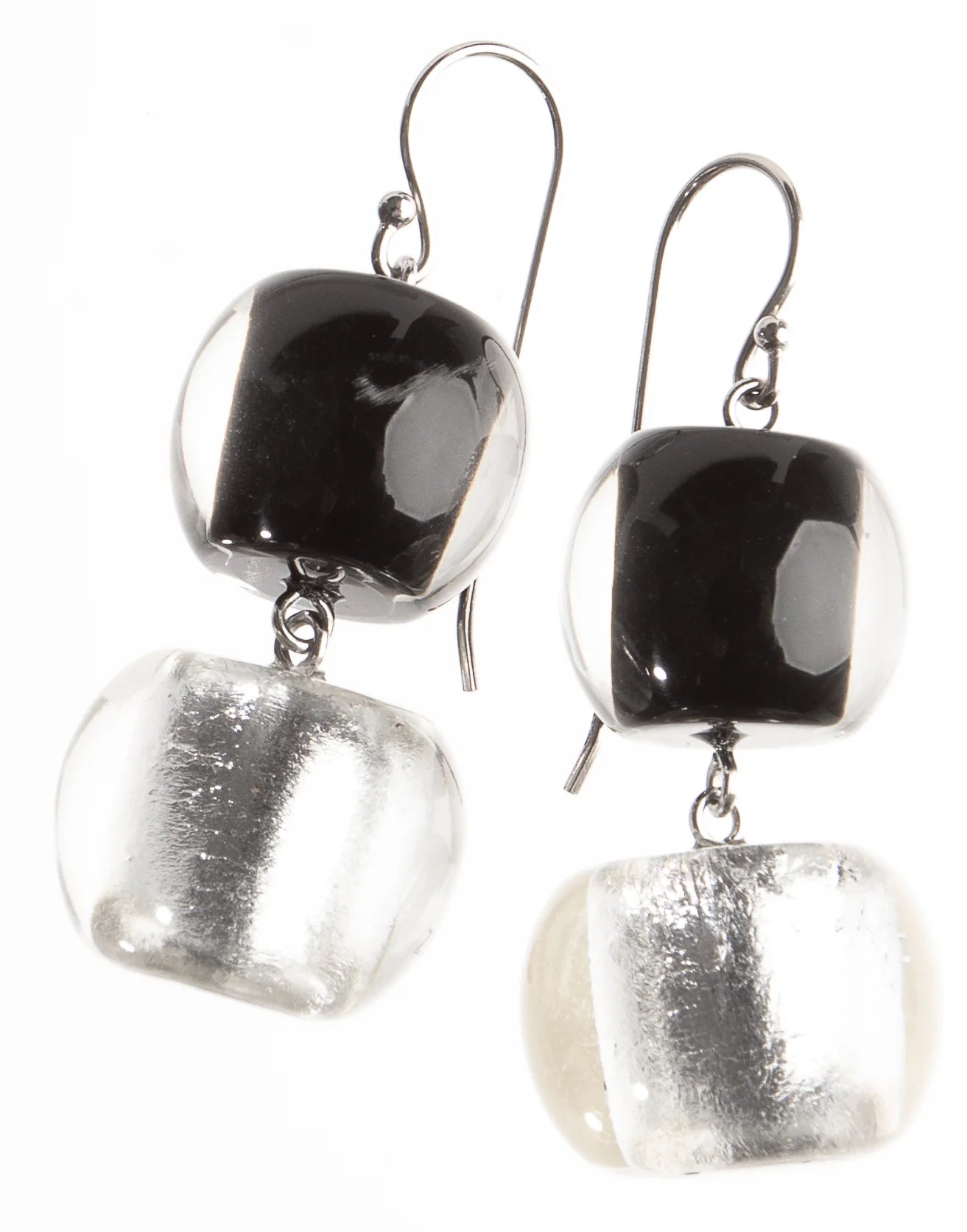 ZSISKA Design Radiance 2-Bead Earrings - SILVER