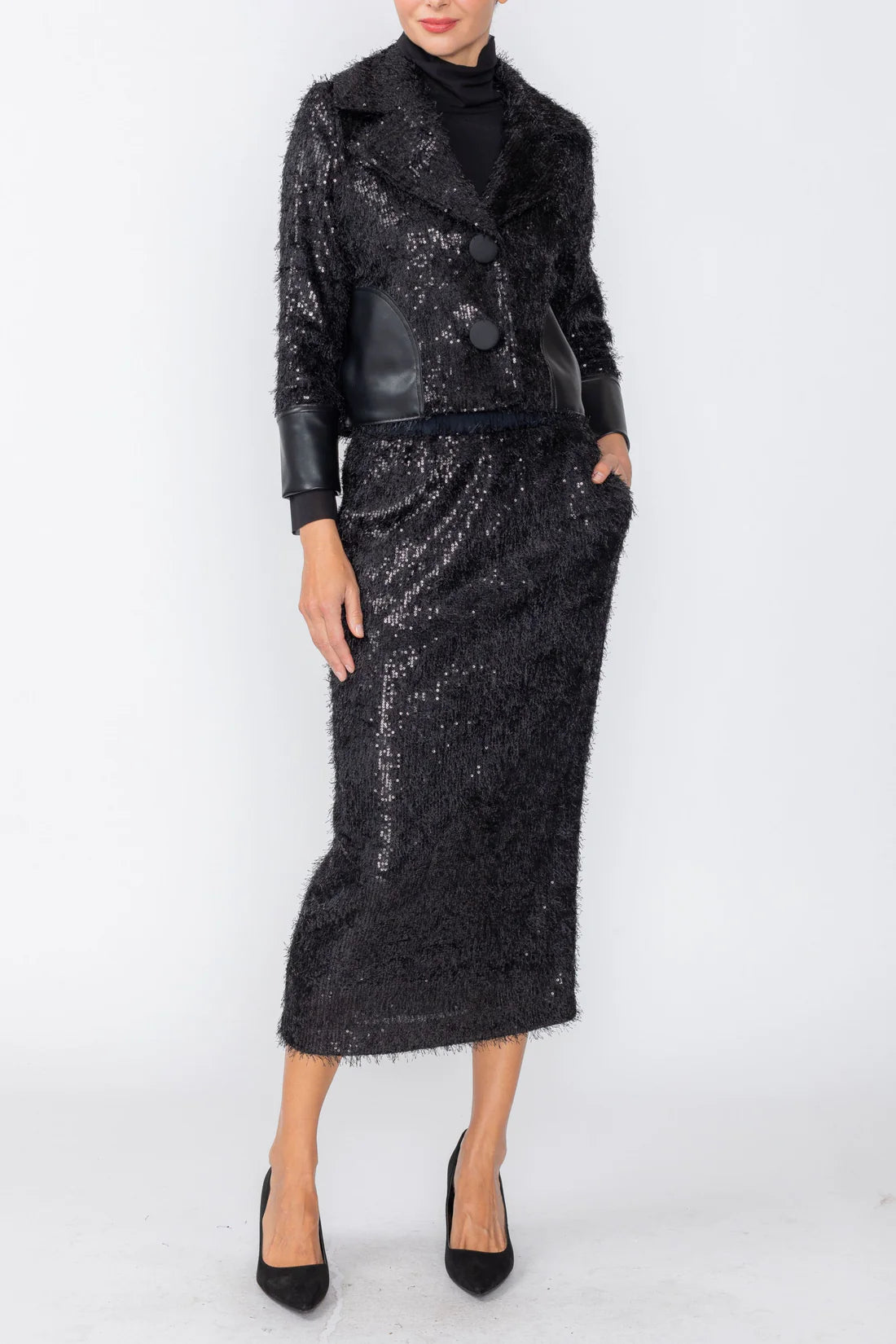 IC COLLECTION Jacket - 8052J - BLACK