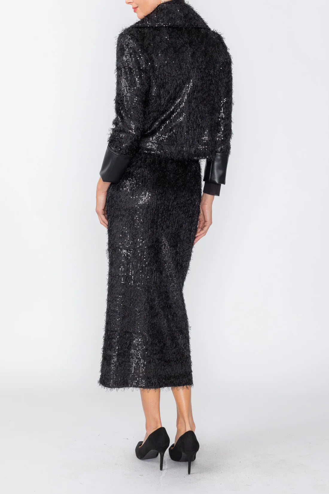 IC COLLECTION Skirt - 7745S - BLACK
