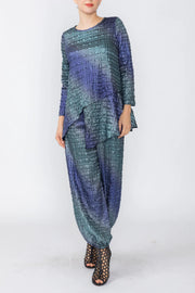 IC COLLECTION Top - 8062T - PURPLE AND TEAL