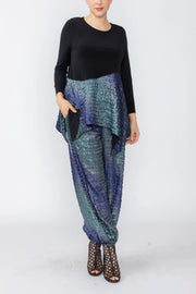 IC COLLECTION Top - 8063T - PURPLE AND TEAL