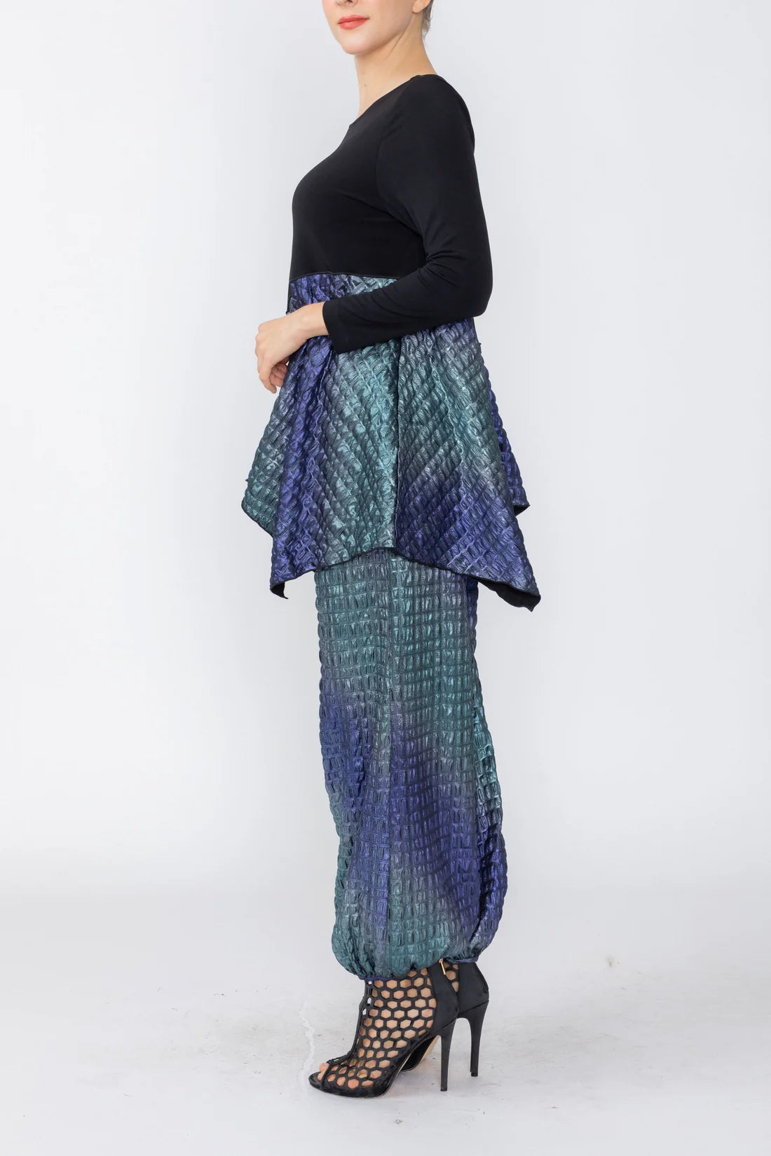 IC COLLECTION Top - 8063T - PURPLE AND TEAL