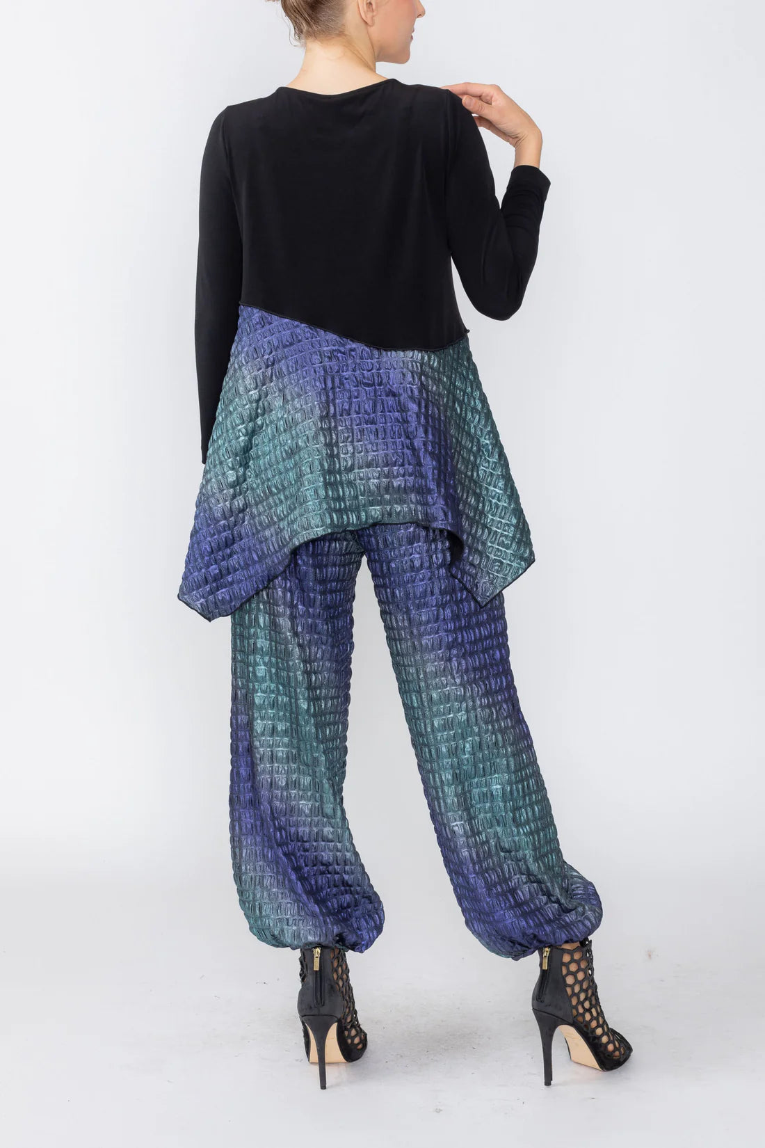 IC COLLECTION Top - 8063T - PURPLE AND TEAL