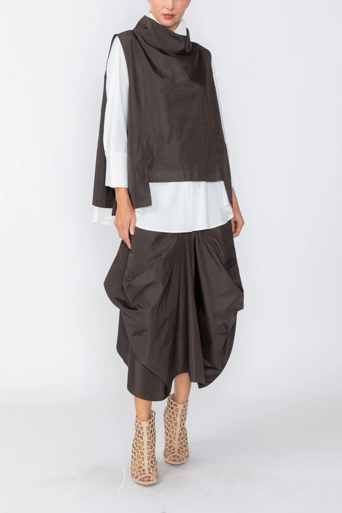 IC COLLECTION Vest - 8064V - BROWN