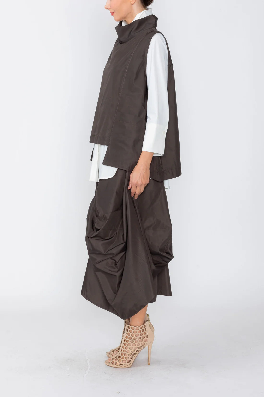 IC COLLECTION Skirt - 7716S - BROWN