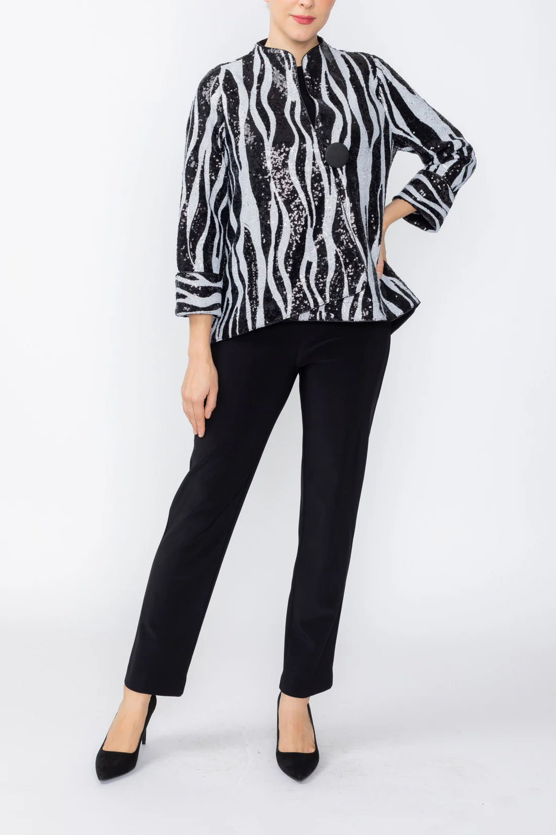 IC COLLECTION Jacket - 8068J - BLACK