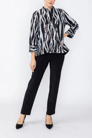 IC COLLECTION One Button Jacket - 8068J - BLACK
